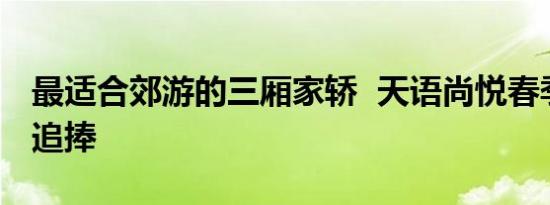 最适合郊游的三厢家轿  天语尚悦春季出游受追捧