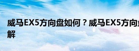 威马EX5方向盘如何？威马EX5方向盘按键图解