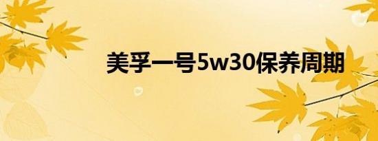 美孚一号5w30保养周期