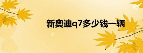 新奥迪q7多少钱一辆