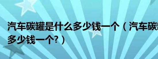 汽车碳罐是什么多少钱一个（汽车碳罐是什么多少钱一个?）