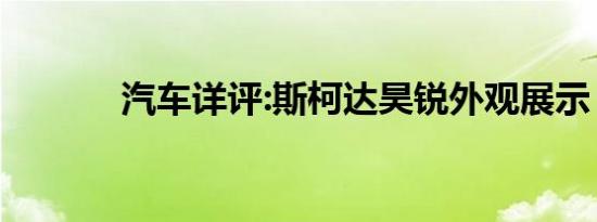 汽车详评:斯柯达昊锐外观展示