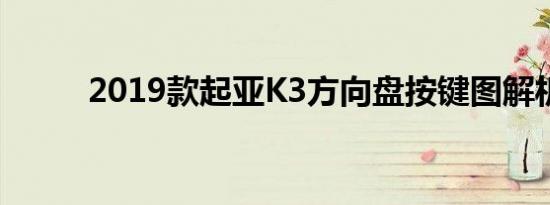 2019款起亚K3方向盘按键图解析