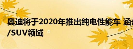 奥迪将于2020年推出纯电性能车 涵盖跨界车/SUV领域