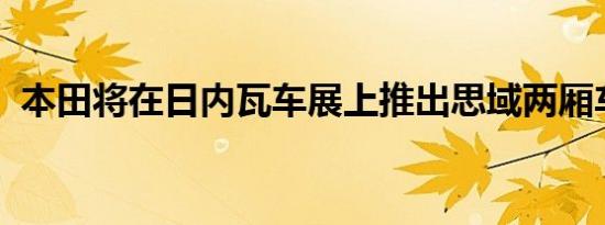 本田将在日内瓦车展上推出思域两厢车原型