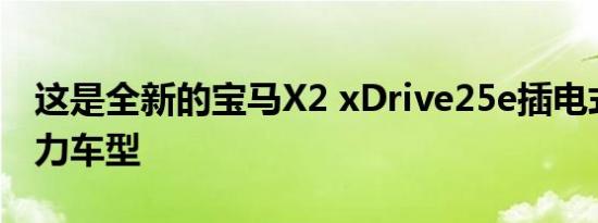 这是全新的宝马X2 xDrive25e插电式混合动力车型