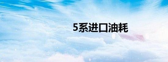 5系进口油耗