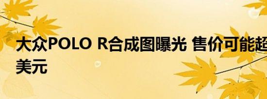 大众POLO R合成图曝光 售价可能超过1.4万美元