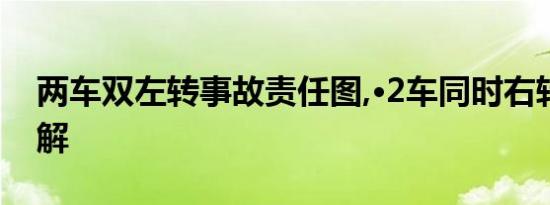 两车双左转事故责任图,·2车同时右转肇事图解