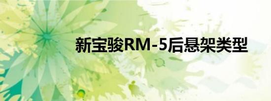 新宝骏RM-5后悬架类型