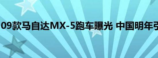 09款马自达MX-5跑车曝光 中国明年引入(图)