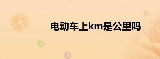 电动车上km是公里吗