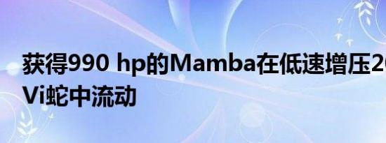 获得990 hp的Mamba在低速增压2004道奇Vi蛇中流动