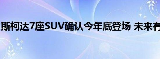 斯柯达7座SUV确认今年底登场 未来有望国产