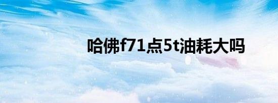 哈佛f71点5t油耗大吗