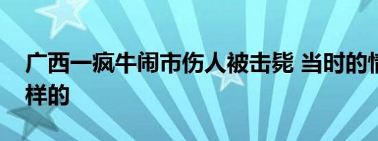 广西一疯牛闹市伤人被击毙 当时的情况是怎样的