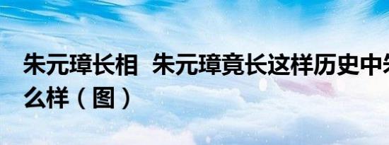 朱元璋长相  朱元璋竟长这样历史中朱元璋什么样（图）