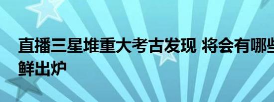 直播三星堆重大考古发现 将会有哪些文物新鲜出炉