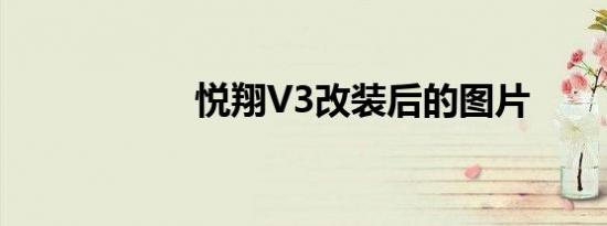 悦翔V3改装后的图片