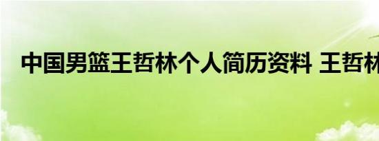 中国男篮王哲林个人简历资料 王哲林身高