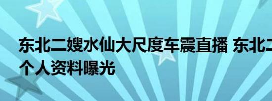 东北二嫂水仙大尺度车震直播 东北二嫂水仙个人资料曝光