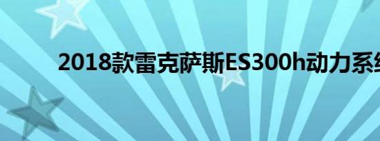 2018款雷克萨斯ES300h动力系统