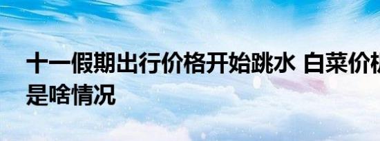 十一假期出行价格开始跳水 白菜价机票具体是啥情况