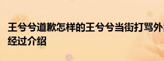 王兮兮道歉怎样的王兮兮当街打骂外卖员事件经过介绍