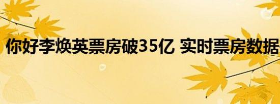 你好李焕英票房破35亿 实时票房数据是多少