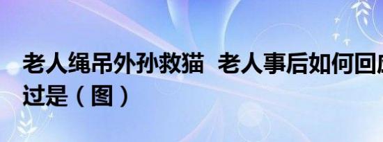 老人绳吊外孙救猫  老人事后如何回应事情经过是（图）