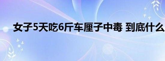 女子5天吃6斤车厘子中毒 到底什么原因