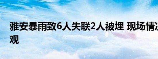 雅安暴雨致6人失联2人被埋 现场情况不容乐观