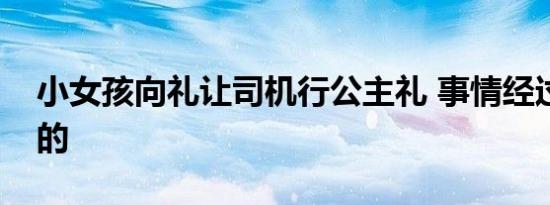 小女孩向礼让司机行公主礼 事情经过是怎样的