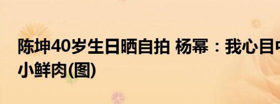 陈坤40岁生日晒自拍 杨幂：我心目中永远的小鲜肉(图)