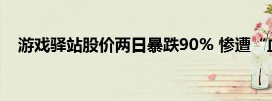 游戏驿站股价两日暴跌90% 惨遭“血洗”