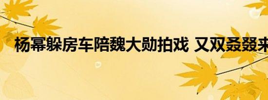 杨幂躲房车陪魏大勋拍戏 又双叒叕来石锤