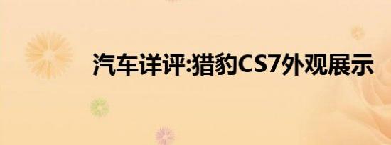 汽车详评:猎豹CS7外观展示