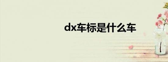 dx车标是什么车