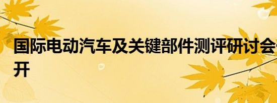 国际电动汽车及关键部件测评研讨会于常州召开