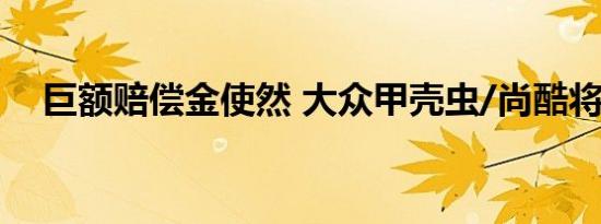 巨额赔偿金使然 大众甲壳虫/尚酷将终结