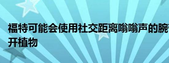 福特可能会使用社交距离嗡嗡声的腕带重新打开植物