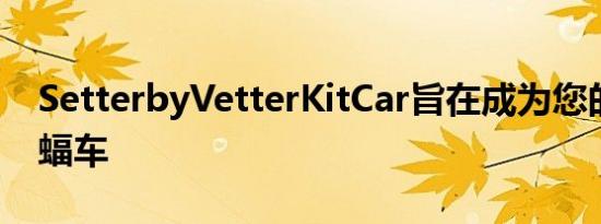 SetterbyVetterKitCar旨在成为您的个人蝙蝠车