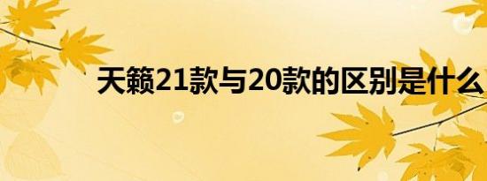 天籁21款与20款的区别是什么