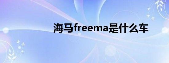 海马freema是什么车