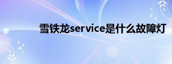 雪铁龙service是什么故障灯