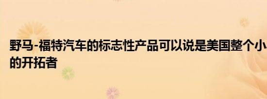 野马-福特汽车的标志性产品可以说是美国整个小马汽车市场的开拓者