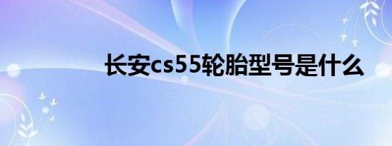 长安cs55轮胎型号是什么