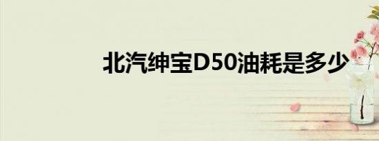 北汽绅宝D50油耗是多少