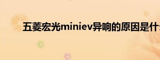 五菱宏光miniev异响的原因是什么