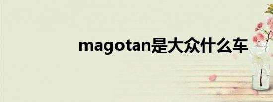 magotan是大众什么车